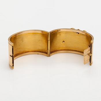 Armband, 18K guld, emalj. Olof Robert Lundgren, Åbo 1859 eller 1874.