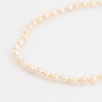 A pearl necklace.