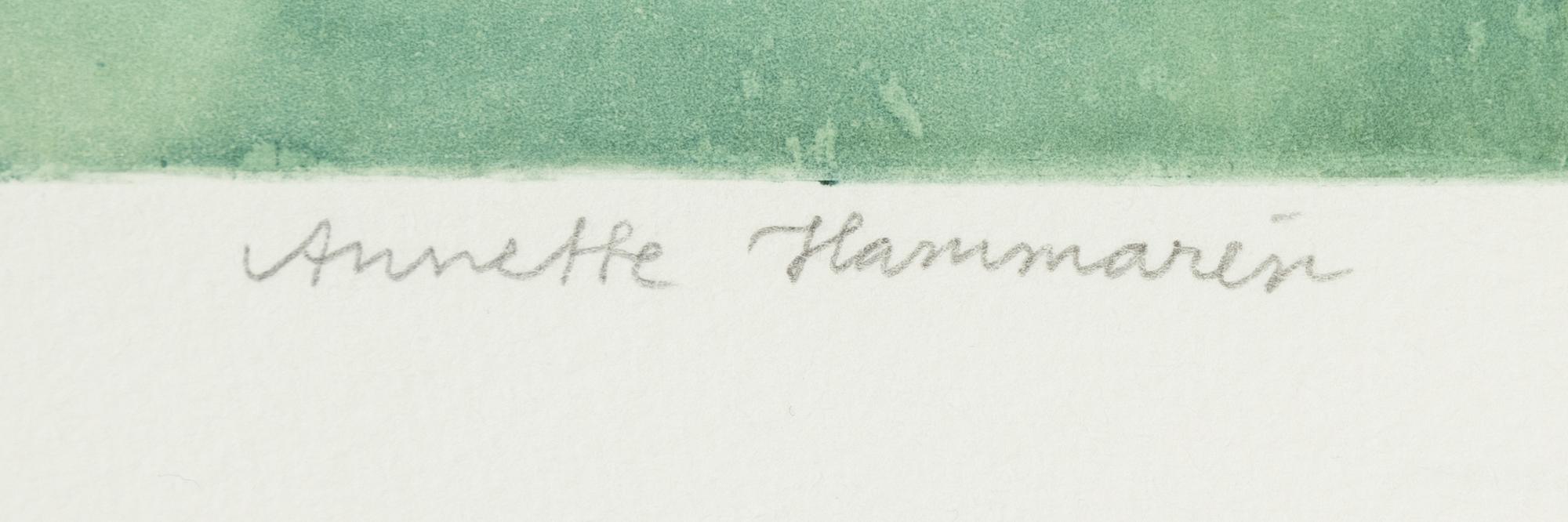 Annette Hammarén, etching in colours. Signed in pencil and numbered 25/25.