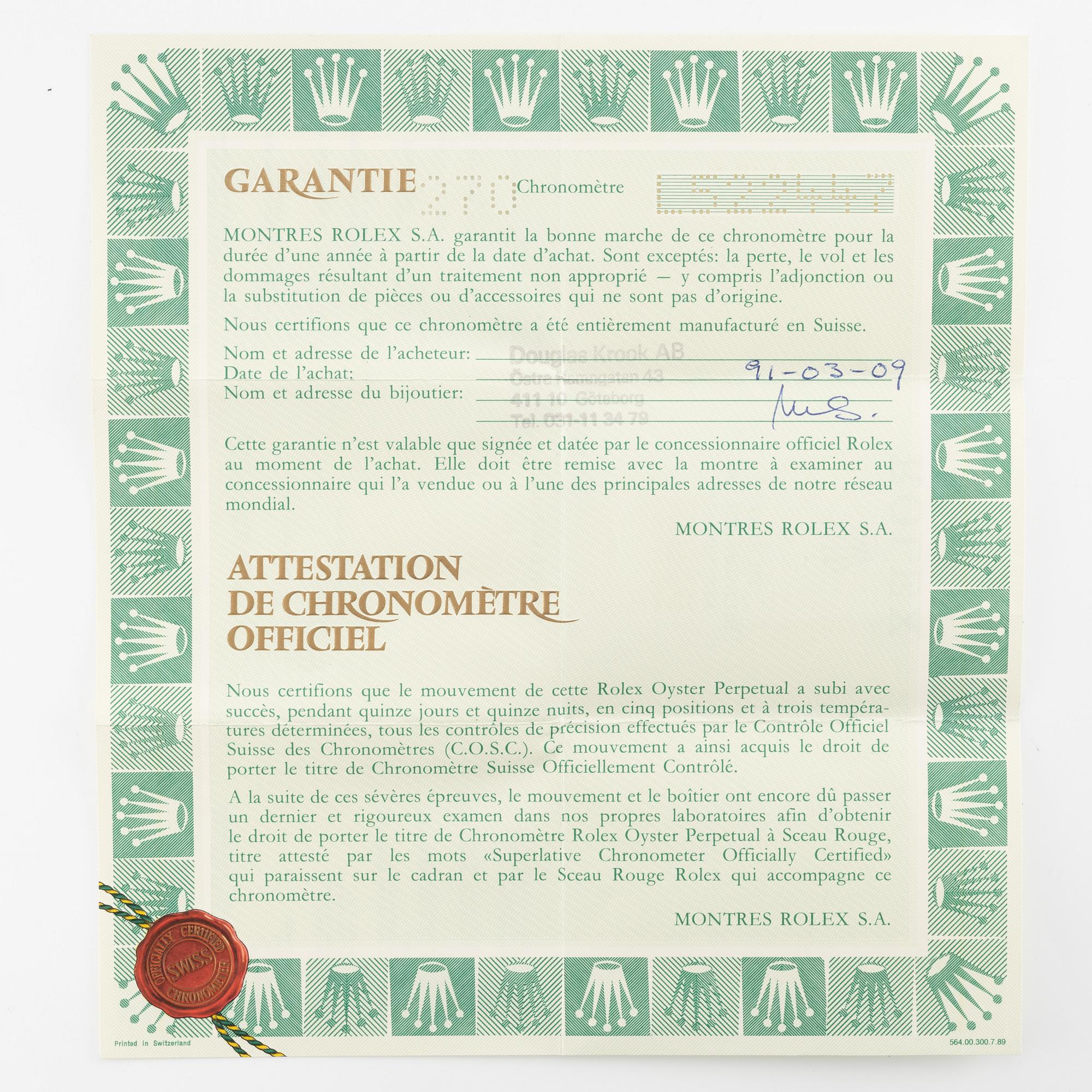 Rolex, Oyster Perpetual, Date, wristwatch, 34 mm.