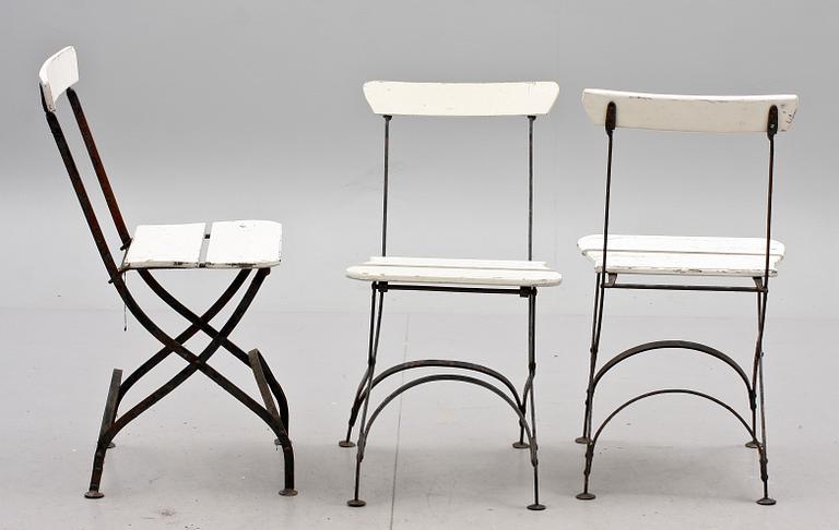 TRÄDGÅRDSSTOLAR, 7 st, 1900-talets första hälft.