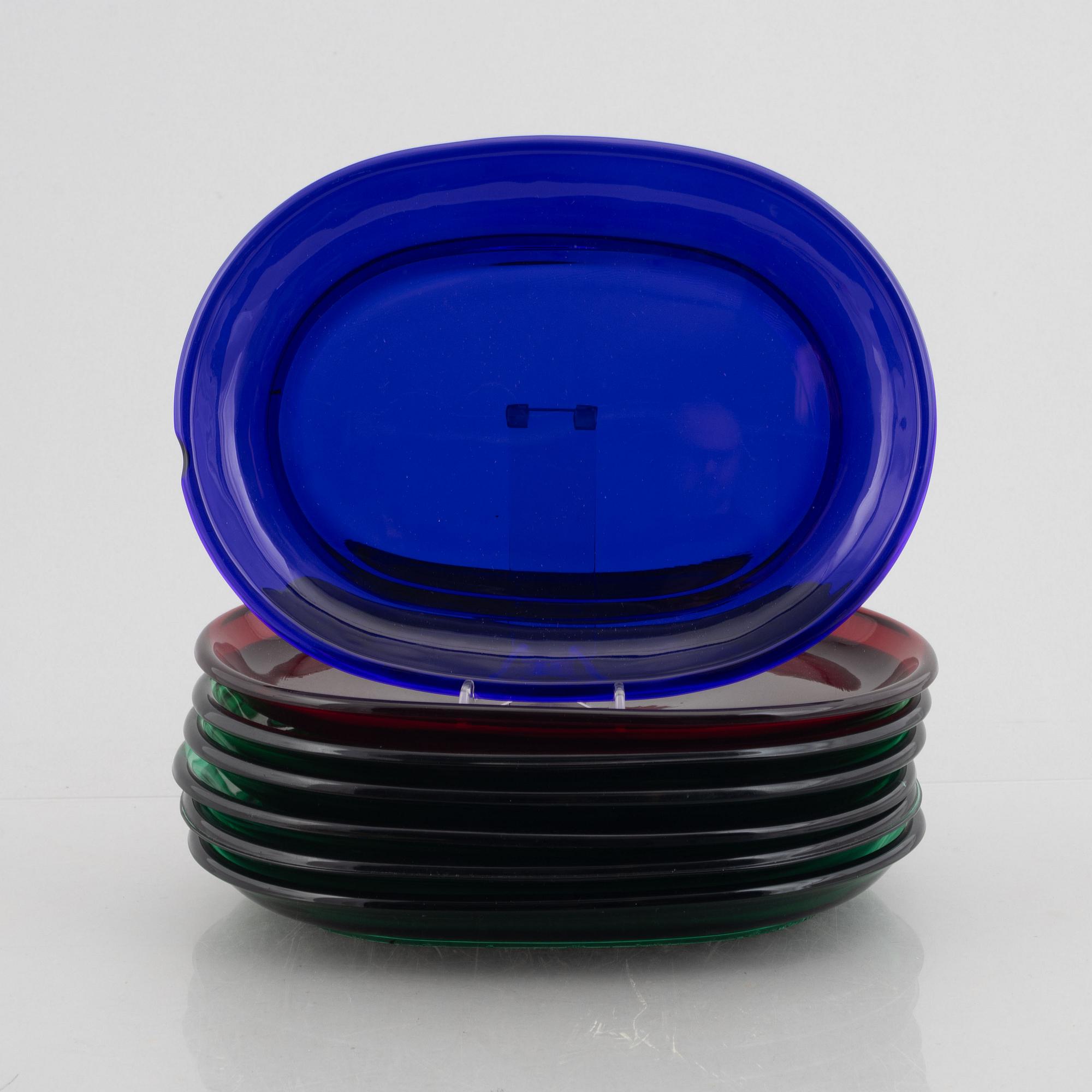 Josef Frank, a set of seven glass dishes, Firma Svenskt Tenn.