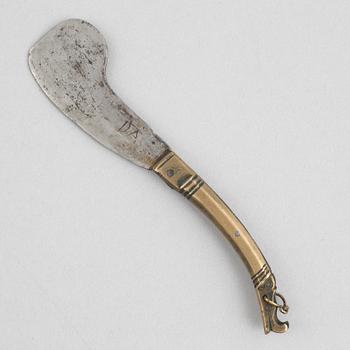 A feast knife, dated 1842.