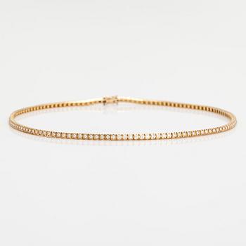 Collier, rivieré, 18K guld med briljantslipade diamanter. Corvino, Italien.