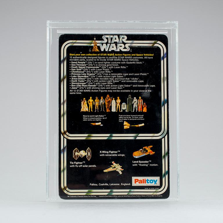 STAR WARS, Darth Vader 12 back, AFA85 NM+, Palitoy 1978.