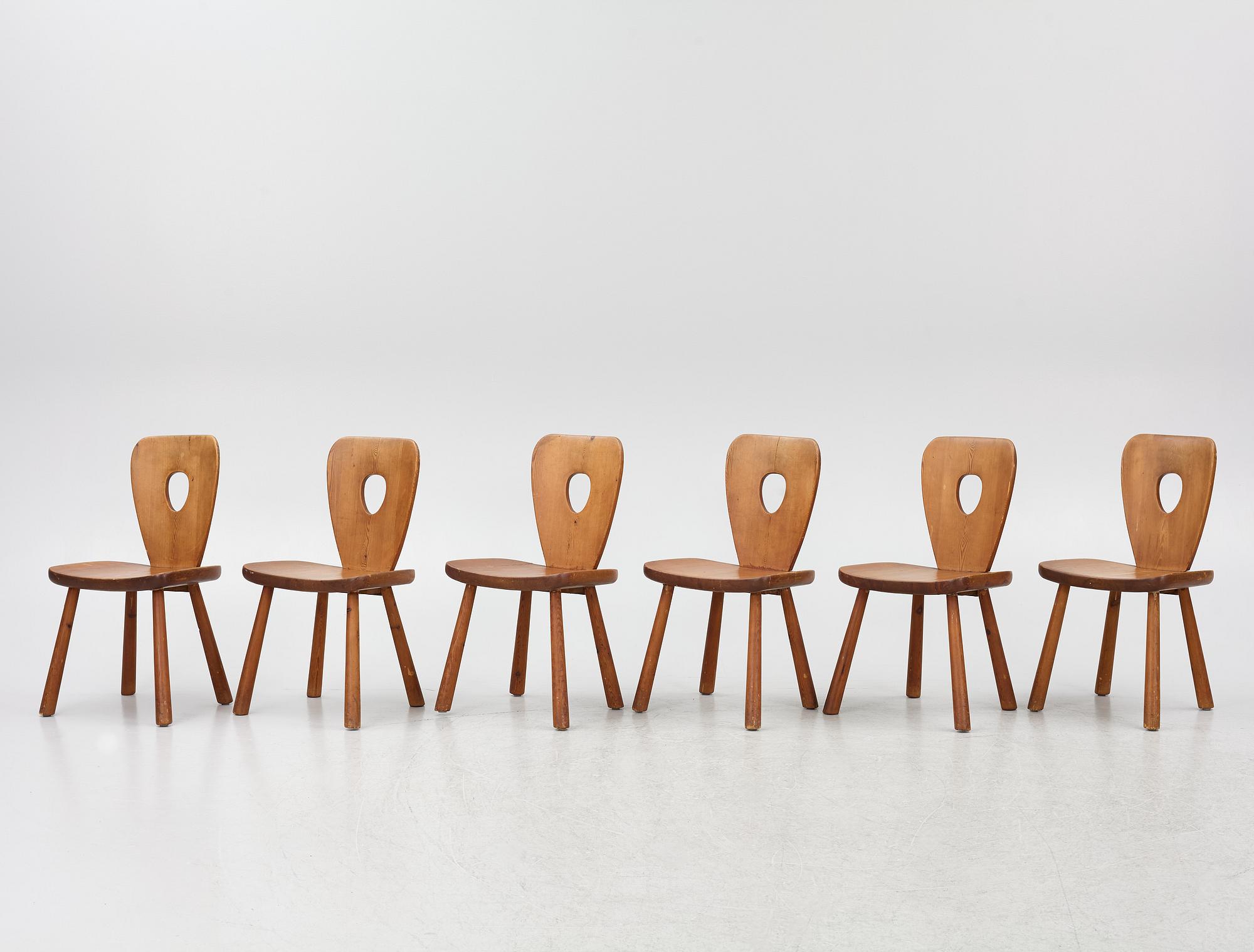 Bo Fjaestad, dining group, 7 pieces, 1950s.