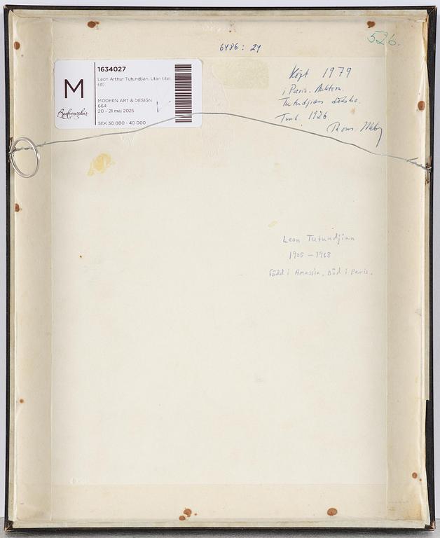 Leon Arthur Tutundjian, Utan titel.