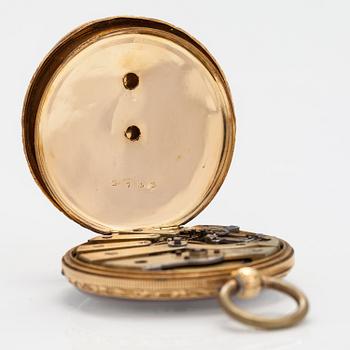 POCKET WATCHES, 2 psc, 14K gold, 32 mm and 44 mm.
