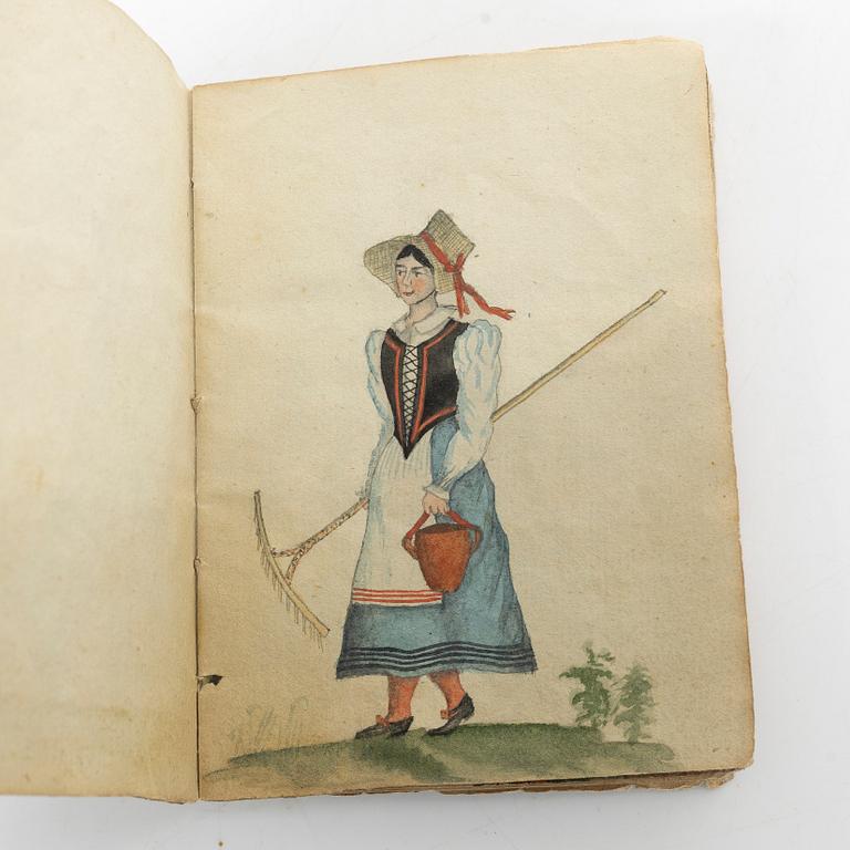 Almanacka samt skissblock, 1800-talets första hälft.