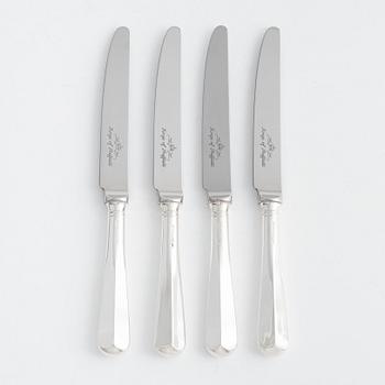 A Set of English Sterling Silver Table Knives, Sheffield 2005 (24 pieces).