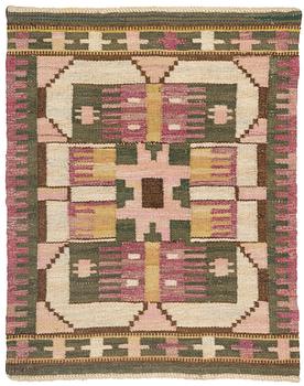 207. Märta Måås-Fjetterström, a textile, "Blekingerosen", rölakan, Ca 75 x 59 cm, signed MMF.