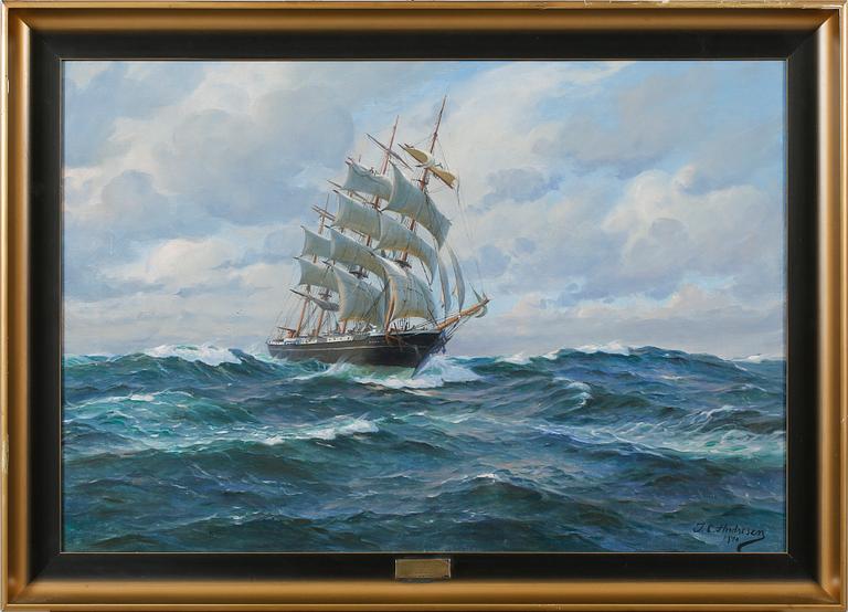 JENS CHRISTIAN ANDRESEN, oil on canvas, signed and dated 1940.