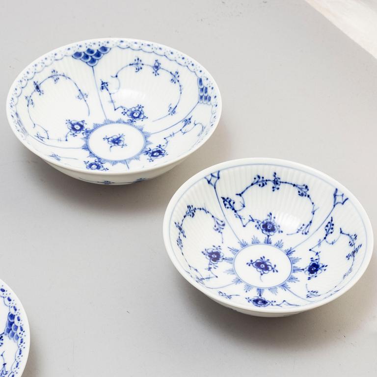 ROYAL COPENHAGEN, a part 'Musselmalet' coffee and dinner porcelain service, Denmark (69 pieces).