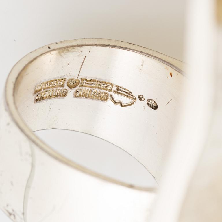 Björn Weckström, ring "Object from Vorga", sterling silver, Finland 1970. For Lapponia.