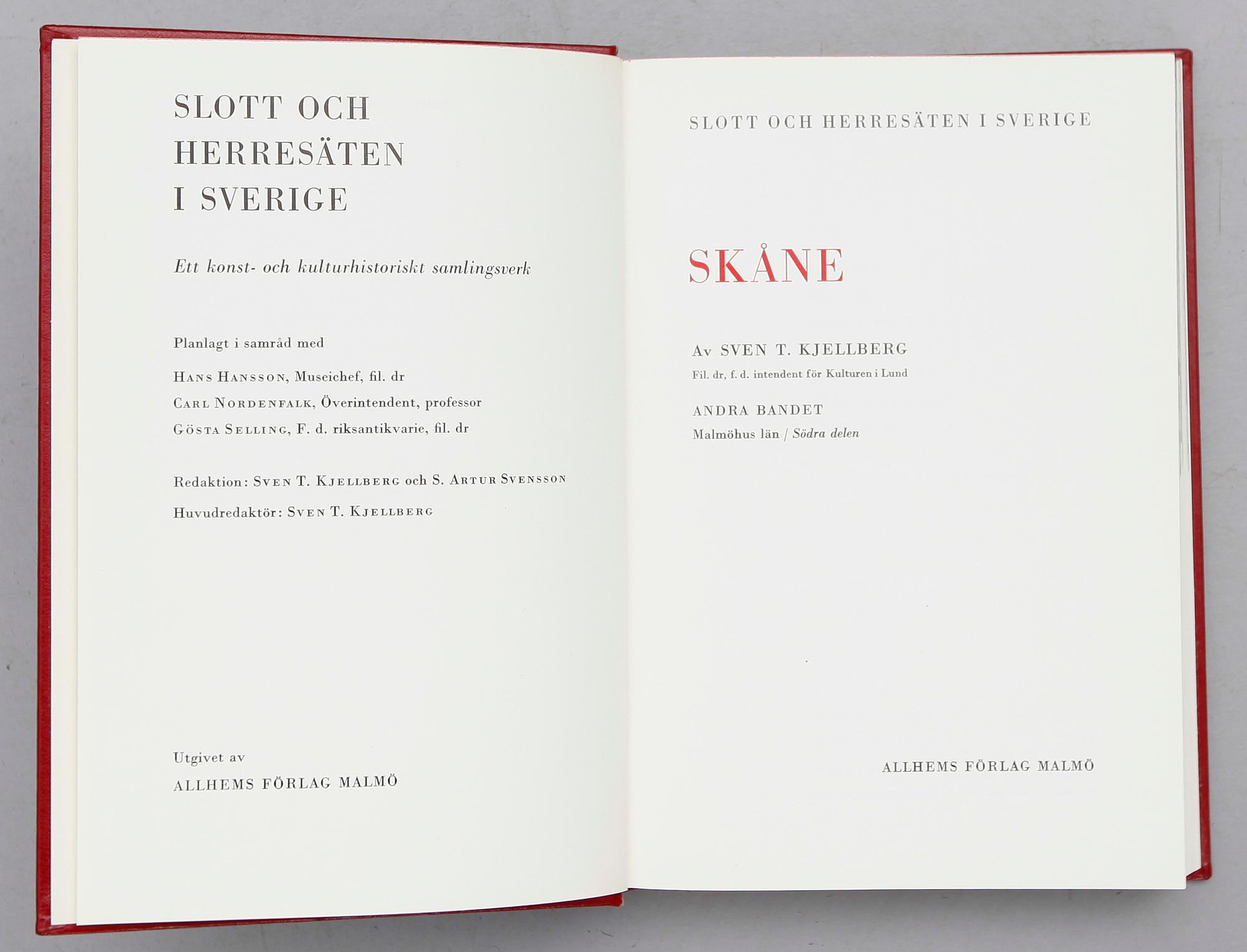BÖCKER, "Slott och Herresäten i Sverige", Allhems Förlag Malmö 1966.