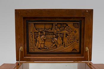 a chinese style bar cabinet from the late 20th century.