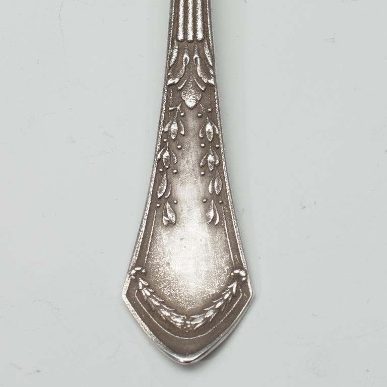 EFTERRÄTTSSKEDAR, 12 st, silver 875, Sovjetunionen, 1900-tal. Vikt tot. 371 g.