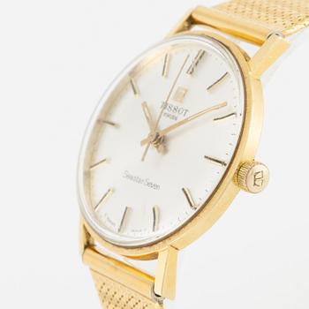 Tissot, Seastar Seven, 18K gold, wristwatch, 33.5 mm.