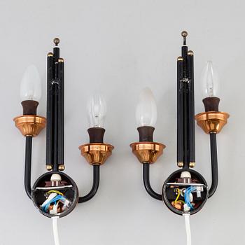 a pair of wall lights from the 1950's/60's.