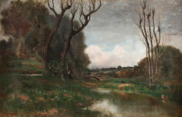 R F BRACAFIOLI, tillskriven, olja på duk, sign o dat 1886.