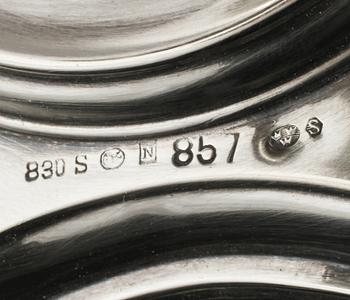 LJUSSTAKAR, ett par, silver, utländska stämplar, 1900-tal.