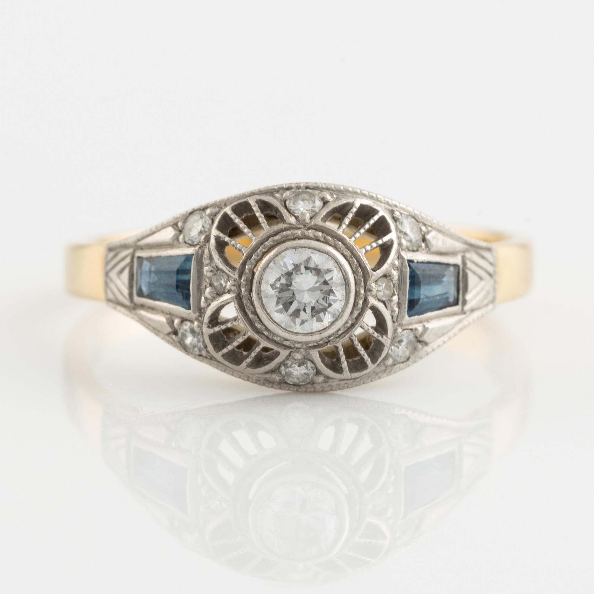 Brilliant cut diamond ring.