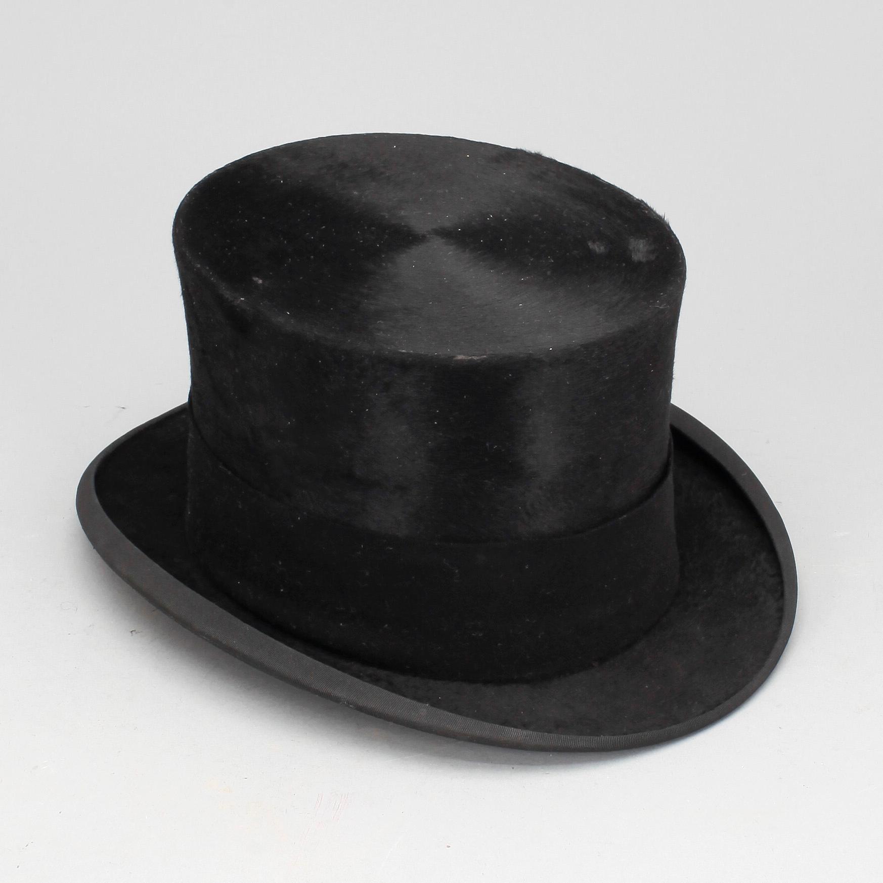 HÖG HATT med ask, tidigt 1900-tal.