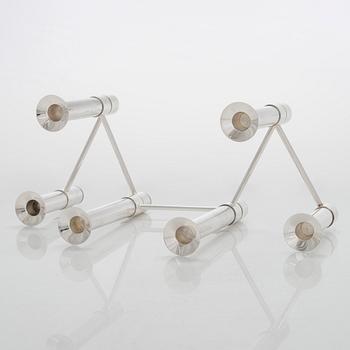Tapio Wirkkala, a 'Nonstop' silver candelabrum, TW 432, numbered 74/90, for Kultakeskus, Hämeenlinna 2007.