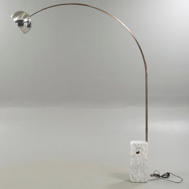 An "Arco" floor lamp by Achille and Pier Castiglioni for Flos, Italy, designed in 1962.