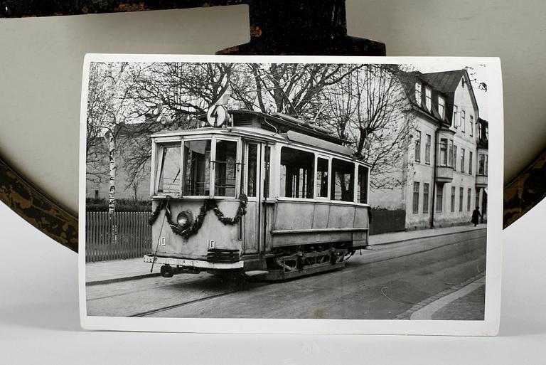 SPÅRVAGNSBELYSNING, metall,  1900-talets första hälft.