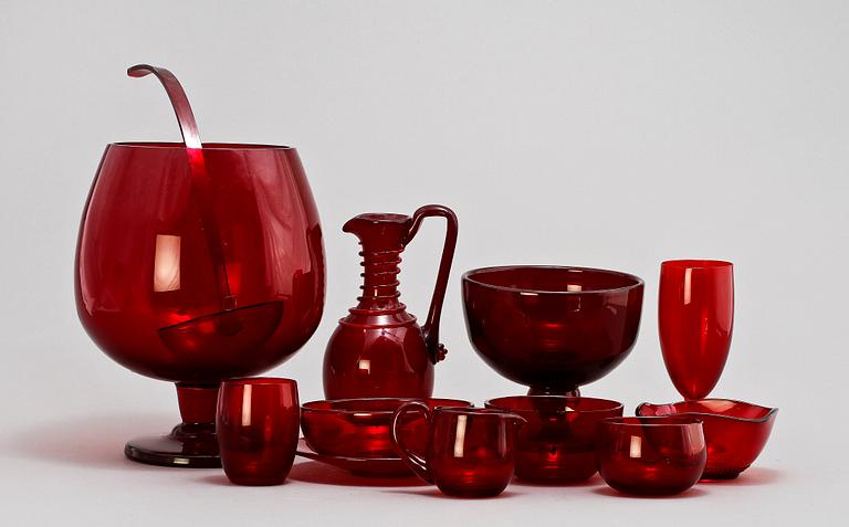 GLASSERVIS, 33 delar, Monica Bratt, Reijmyre, 1900-talets mitt.