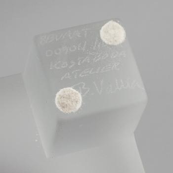 SKULPTUR, glas, Bertil Vallien, Kosta Boda Atelier, signerad, sent 1900-tal.