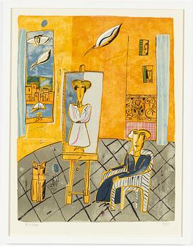 Madeleine Pyk, lithograph in colours, 1994, signed 4037/5000.