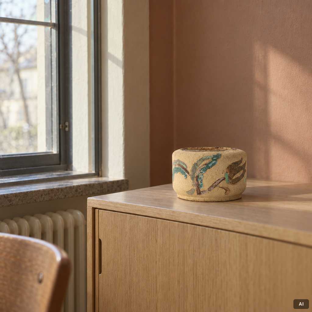 Wilhelm Kåge, a chamotte stoneware vase, Gustavsberg, Sweden 1929.