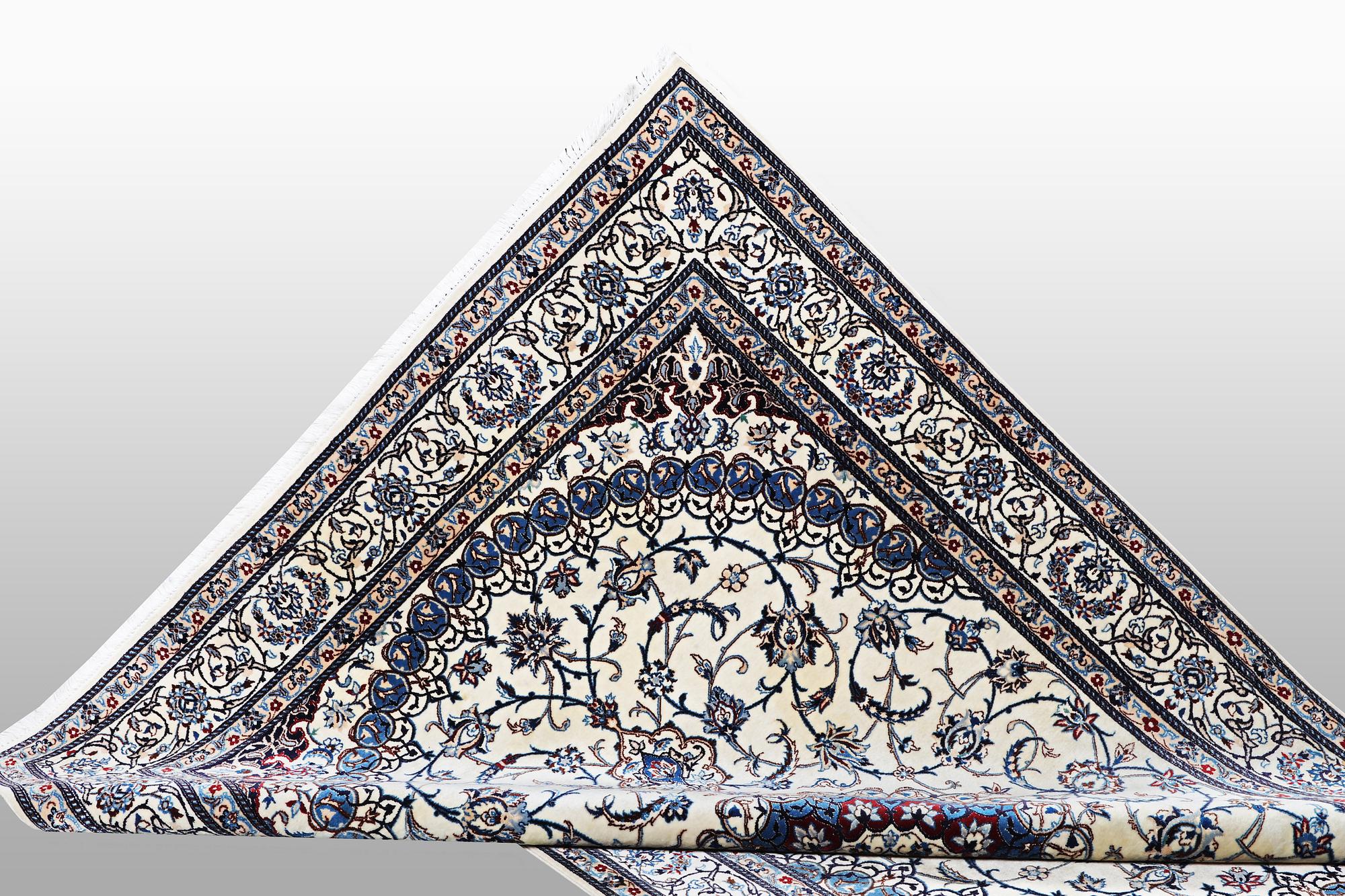 A rug, Nain, Part Silk, sk 6 LAA, ca 204 x 137 cm.