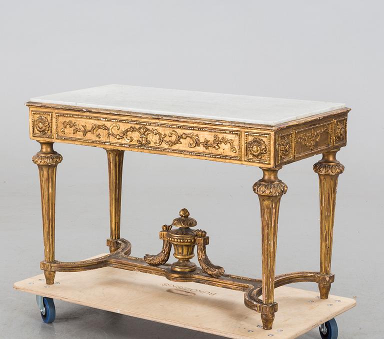A LOUIS SEIZE STYLE CENTER TABLE.