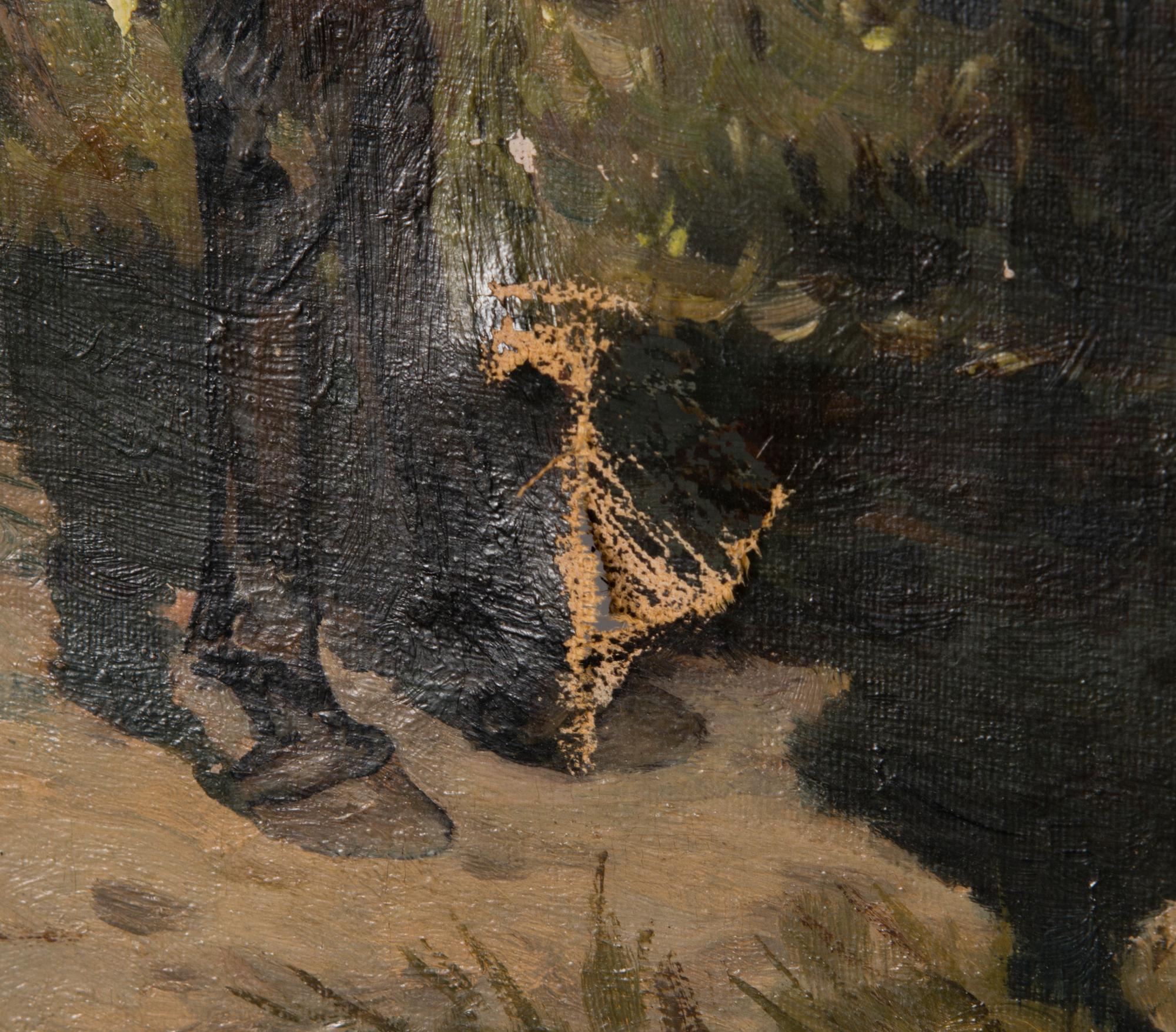 JOSEF VON BRANDT, öljy kankaalle, signeerattu ja päivätty 1883.