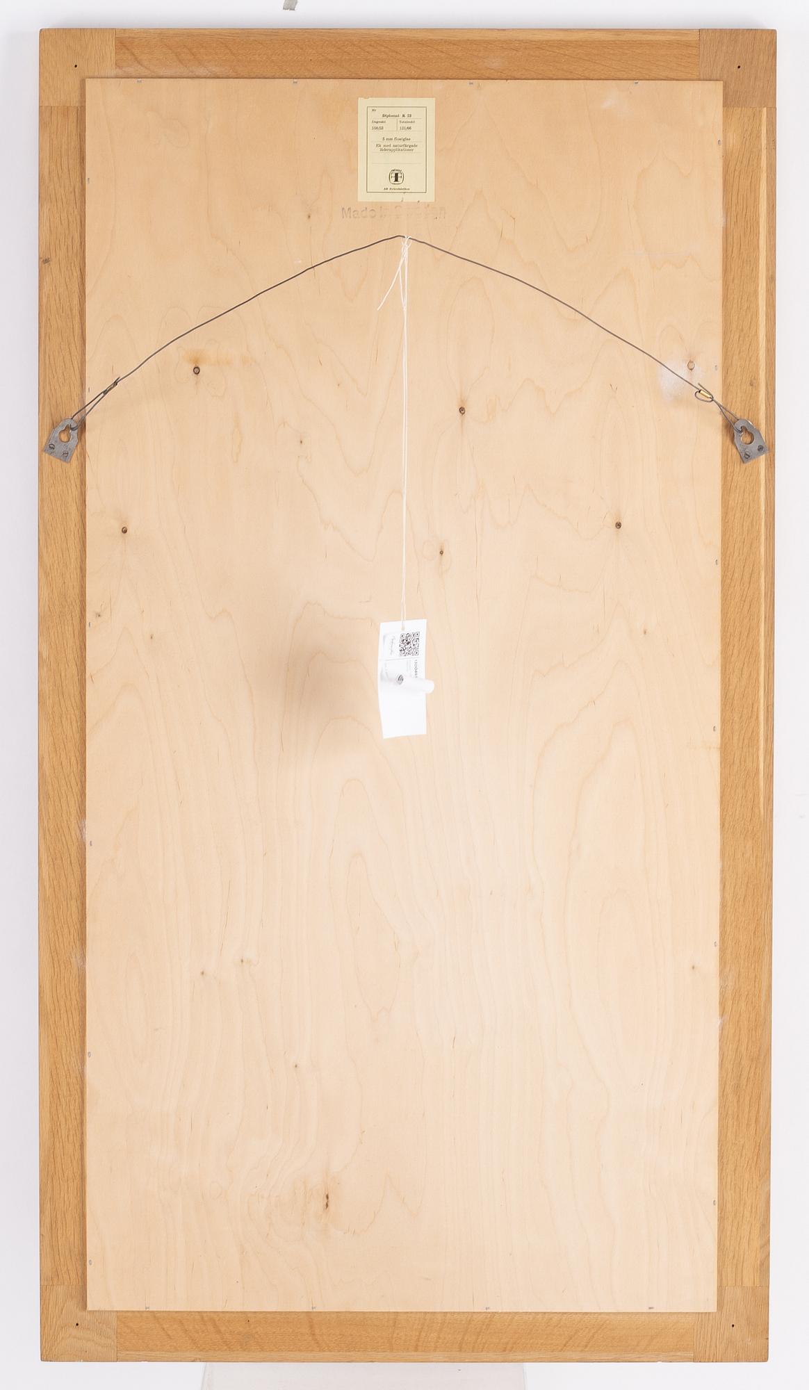 A 'Diplomat' oak mirror from Froseke, 1960's.