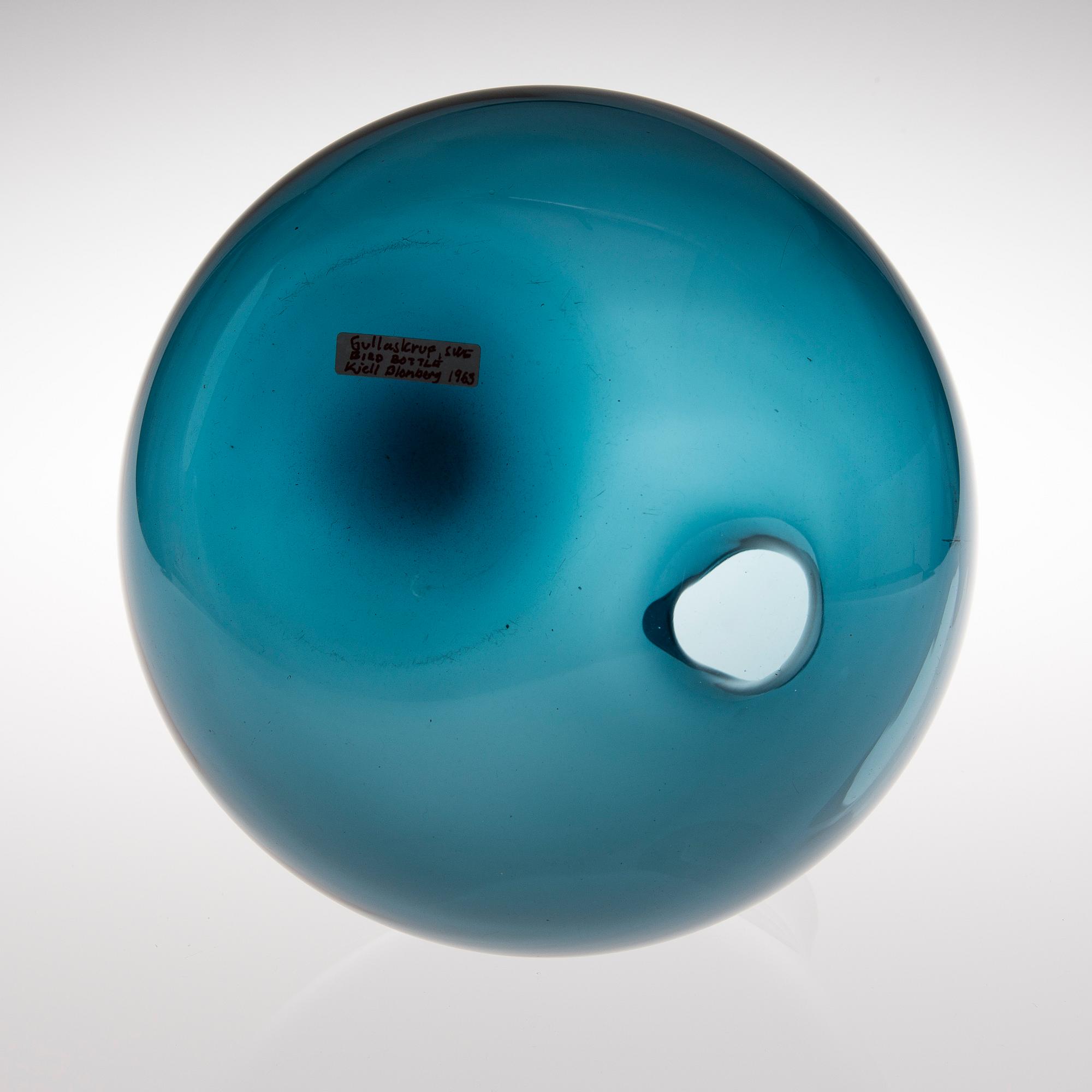 KJELL BLOMBERG, KARAFF, glas, Gullaskrufs glasbruk, 1960-tal.