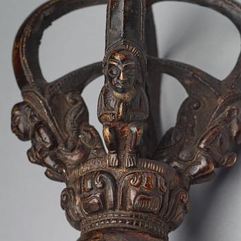 A large Tibetan bronze vajra, 19th Century.