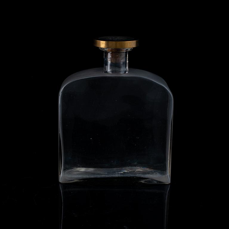 Firma Svenskt Tenn, a glass bottle by Björn Trägårdh, Stockhom 1930s.