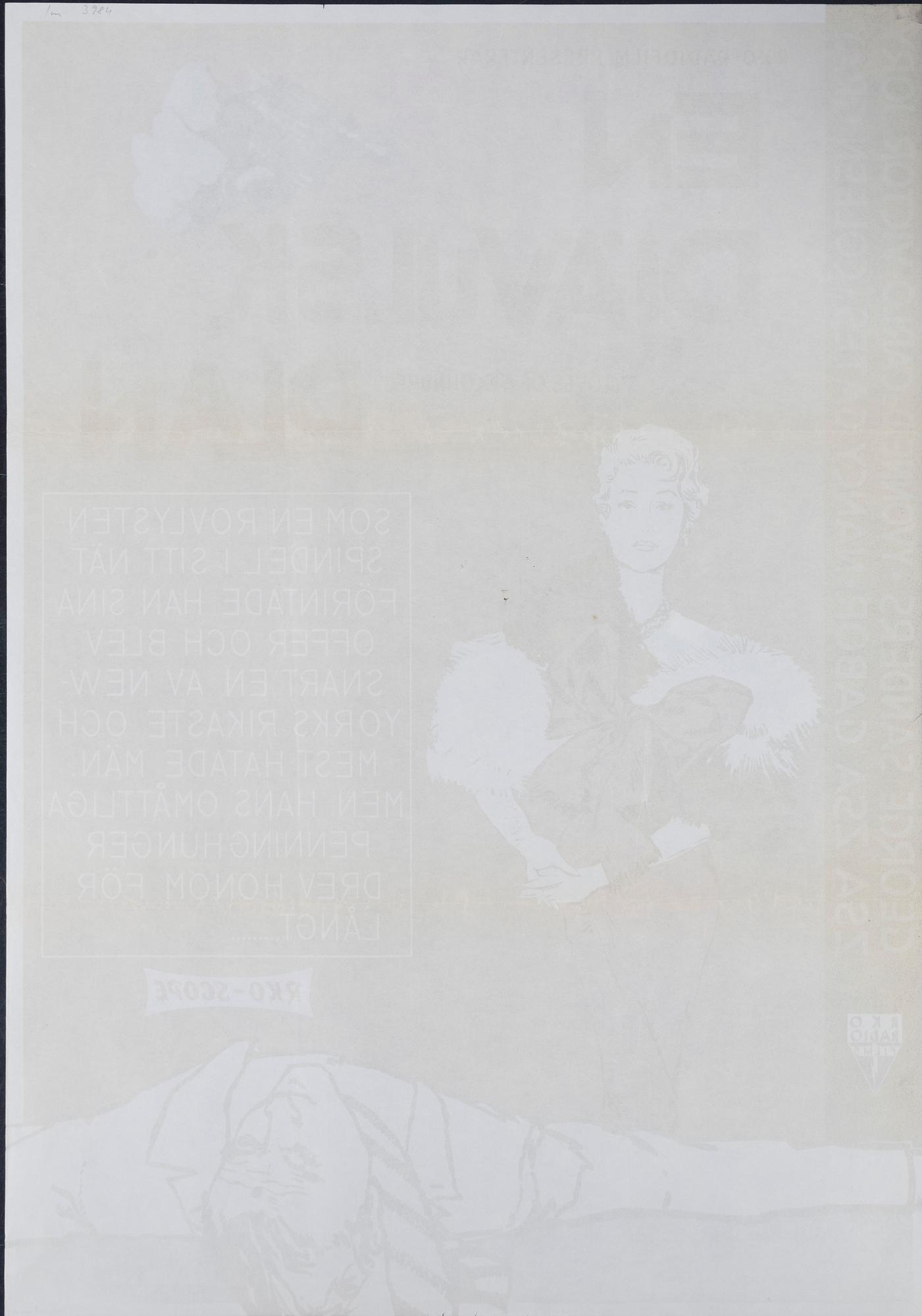 A vintage movie poster, 'En djävulsk plan (Loves of a Scoundrel)', 1957.