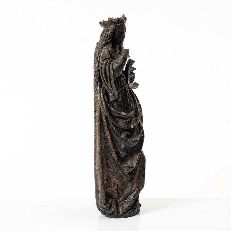 Sculpture, wood, Southern Europe, 16th/17th century. Catherine of Alexandria.