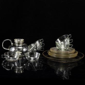 WILHELM WAGENFELD, a glass service, Jenaer Glaswerk, Schott & Gen, Germany.