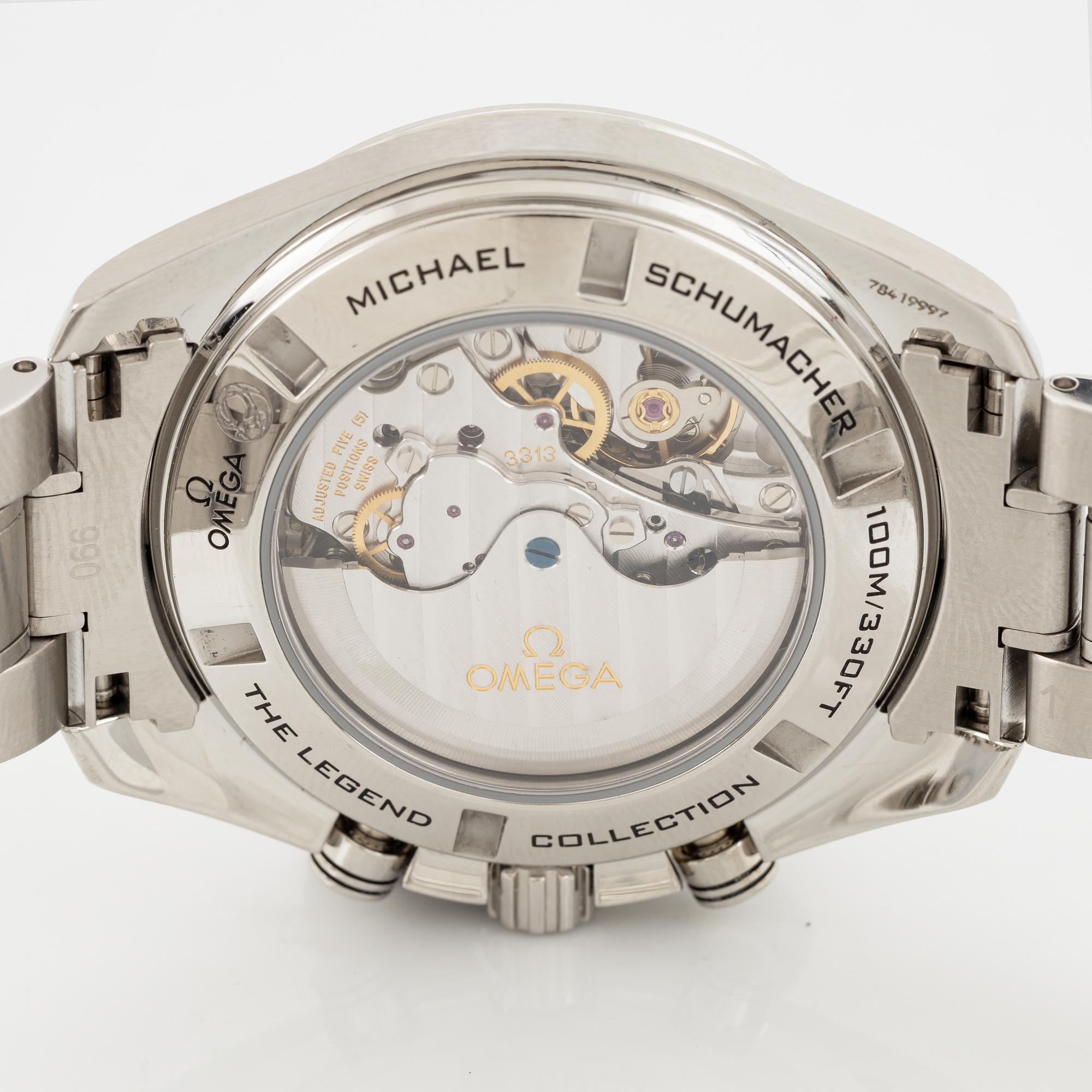 Omega, Speedmaster, Legend, "Michael Schumacher", wristwatch, 44,25 mm.