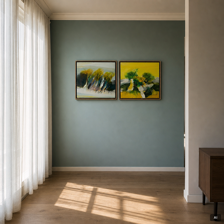 Dilip Dasgupta, Two landscapes.