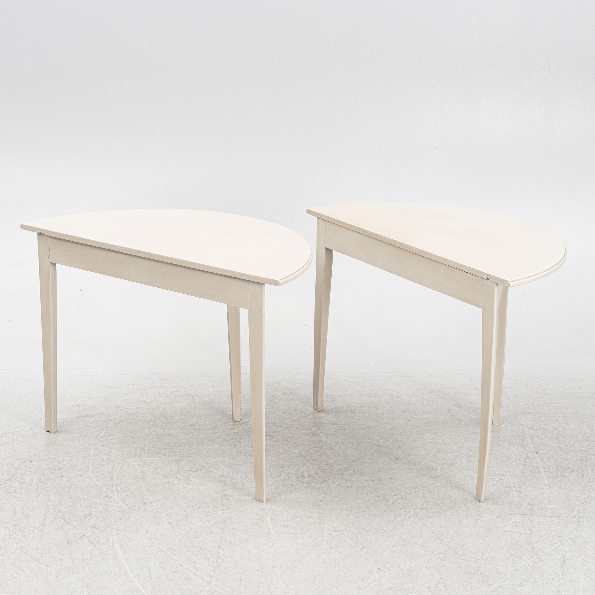 Wall tables, a pair, 19th century.