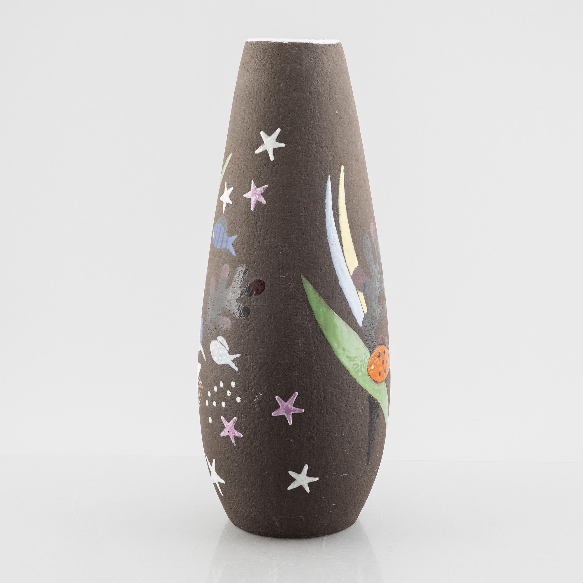 Anna-Lisa Thomson, a floor vase, 'Havsflora', Upsala-Ekeby,  1956-1964.