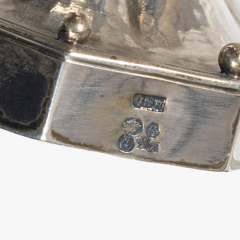 Jeweller Oscar Sjögren Ab, burner/oil lamp, silver, Gothenburg 1924.
