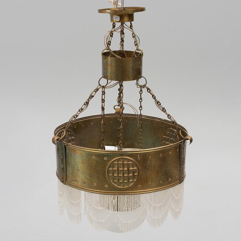 An art noveau ceiling lamp, early 20th century.